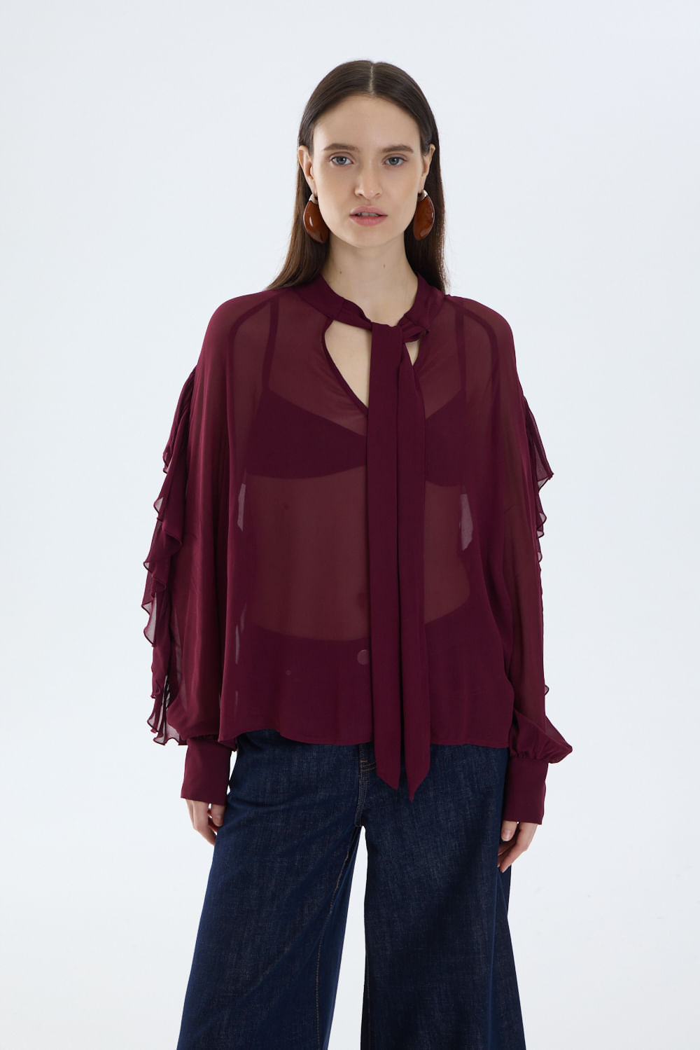 Camisa ruffles Chloe