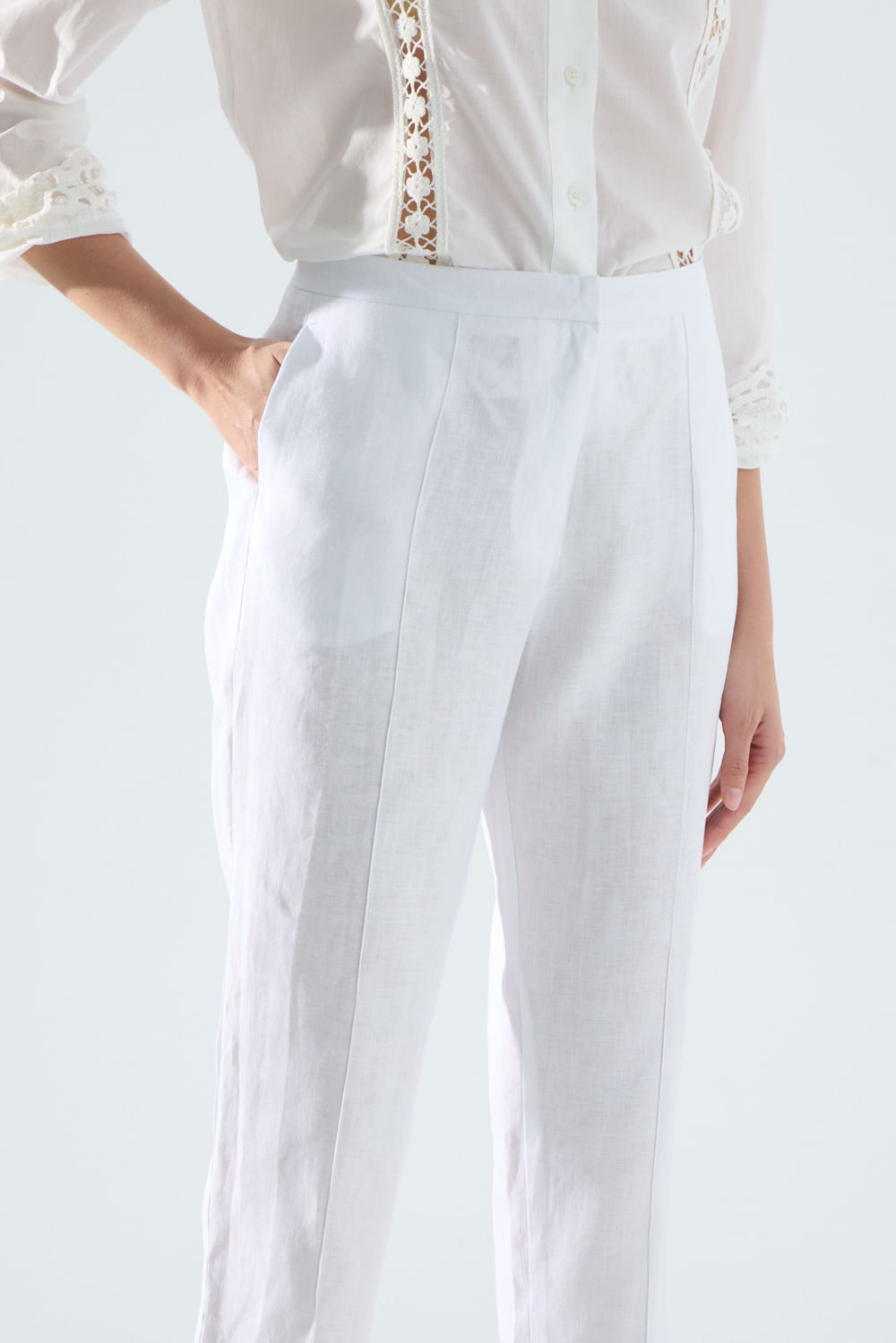 Pantalón slim lino Bowie de Portsaidsaa — imagen 3