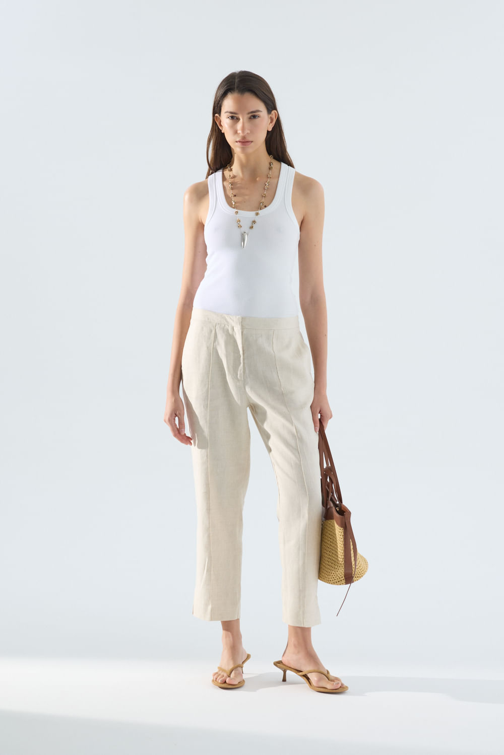 Pantalón slim lino Bowie de Portsaidsaa