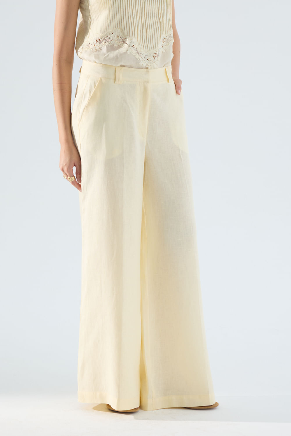 Pantalón lino Wige Leg Bowie de Portsaidsaa — imagen 3
