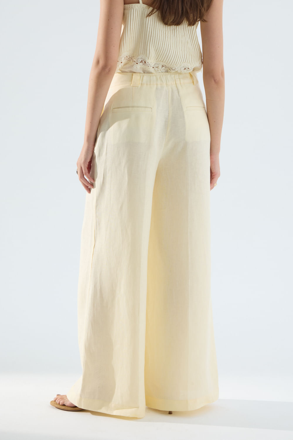 Pantalón lino Wige Leg Bowie de Portsaidsaa — imagen 4