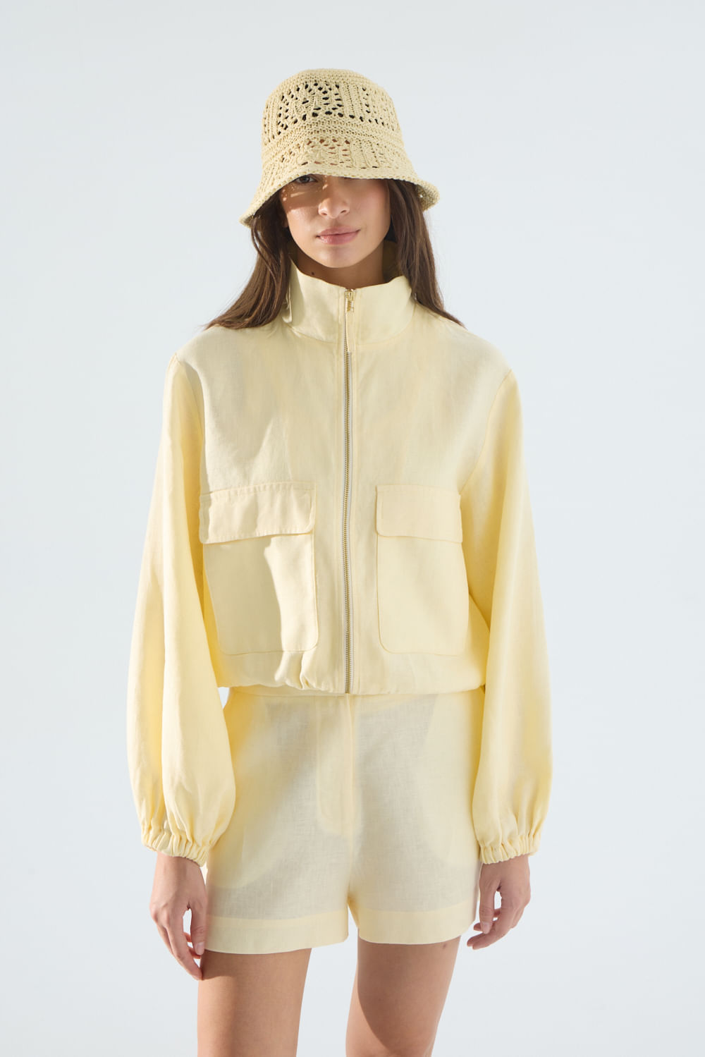 Chaqueta bomber lino roses de Portsaidsaa — imagen 2