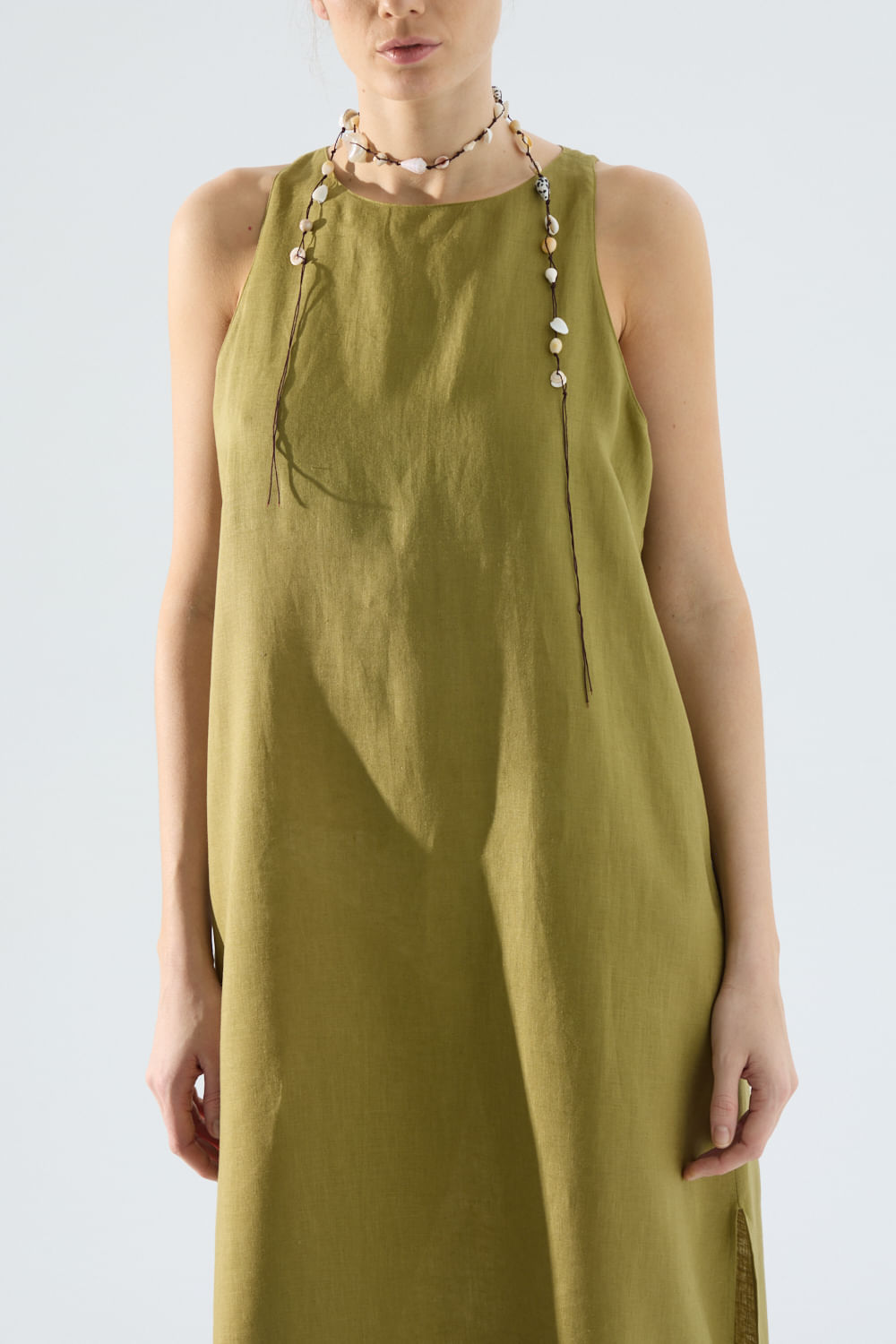 Vestido sin manga ohnest lino caicos — imagen 3