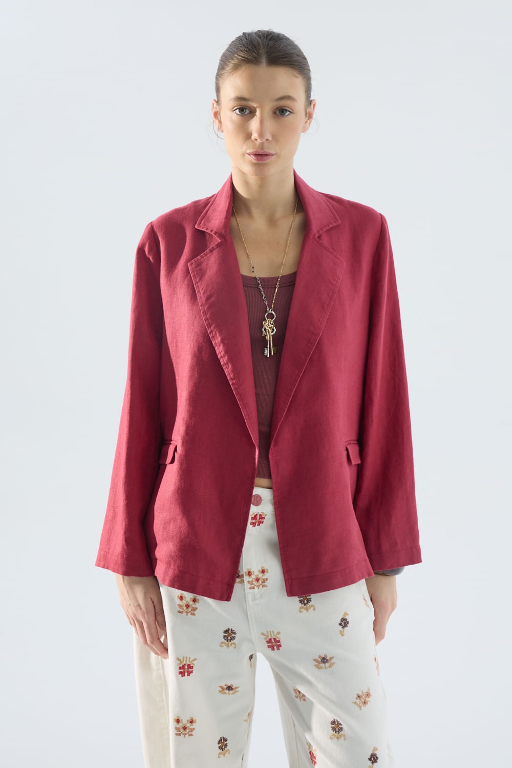 Blazer lino Rose's de Portsaidsaa — imagen 2