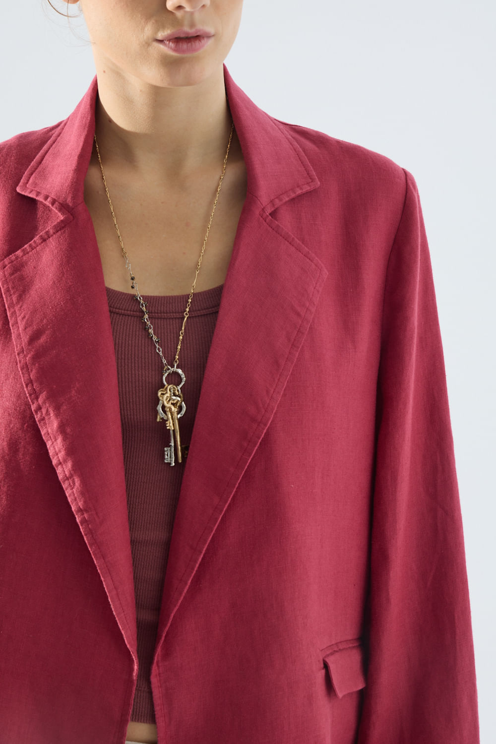 Blazer lino Rose's de Portsaidsaa — imagen 3