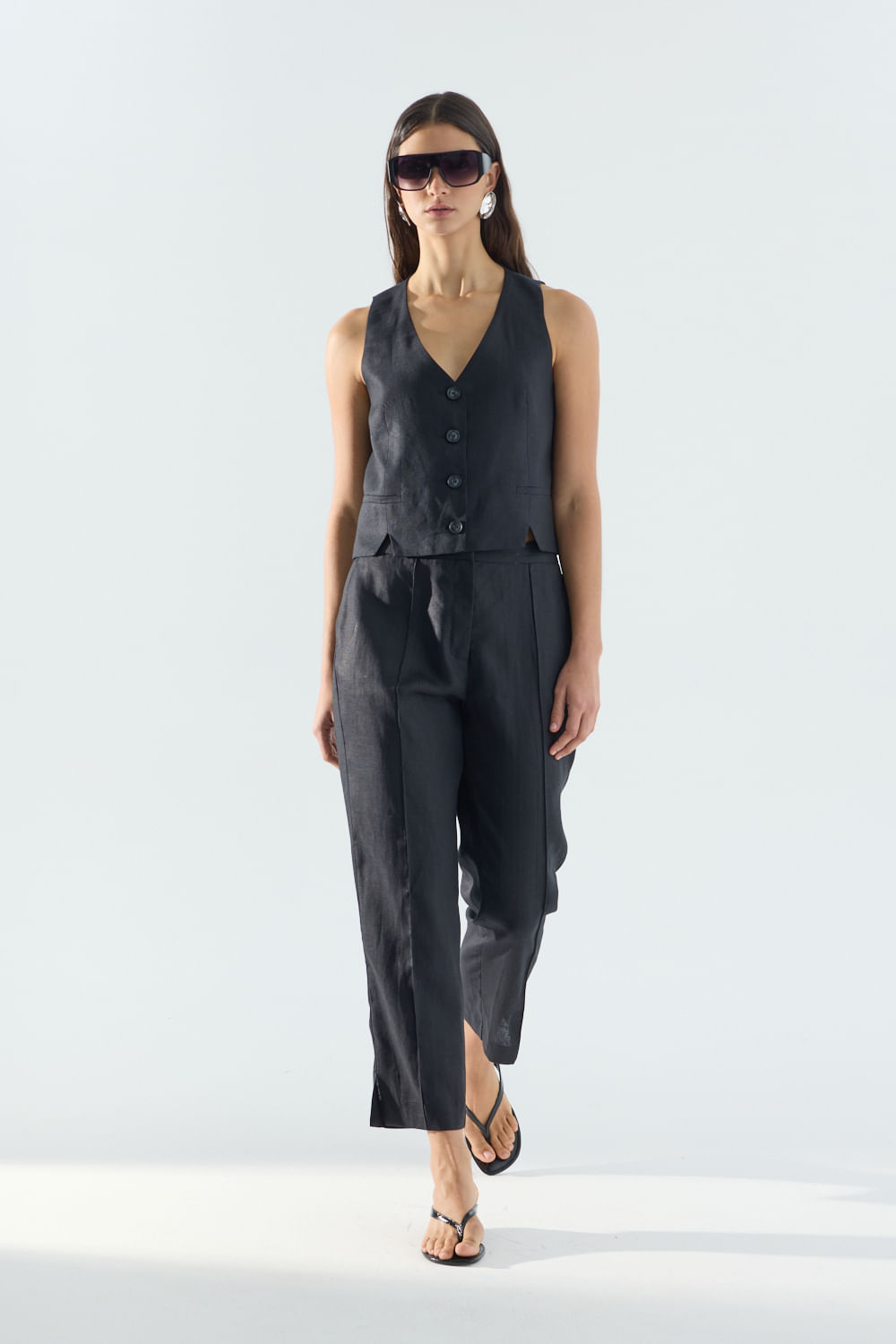 Pantalón slim lino Bowie de Portsaidsaa
