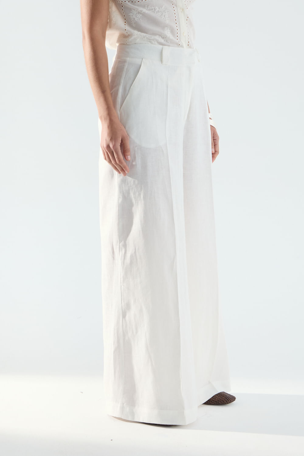 Pantalón lino Wige Leg Bowie de Portsaidsaa — imagen 3